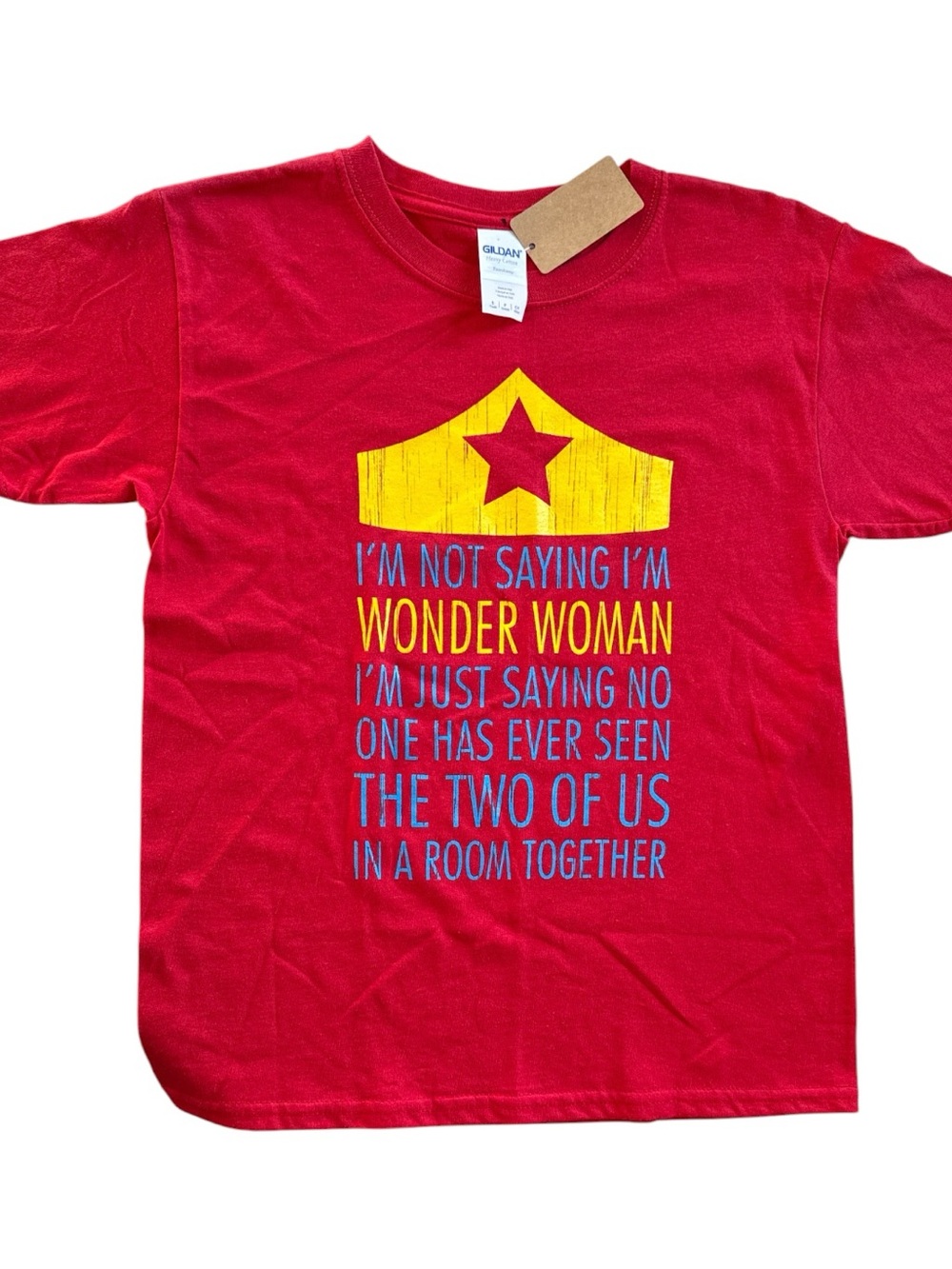 Wonder Woman Graphic Tee Kids S Youth Gildan 100% Cotton